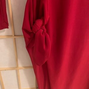 Red dress with cute slit up the side